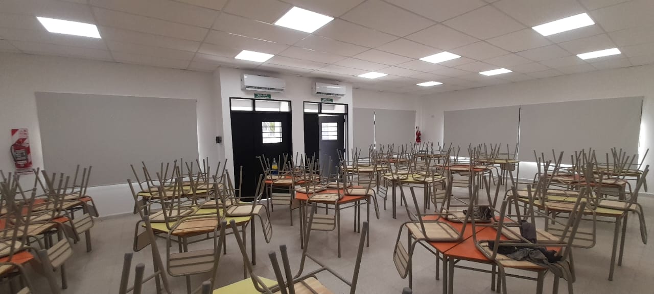 Aula interior terminada